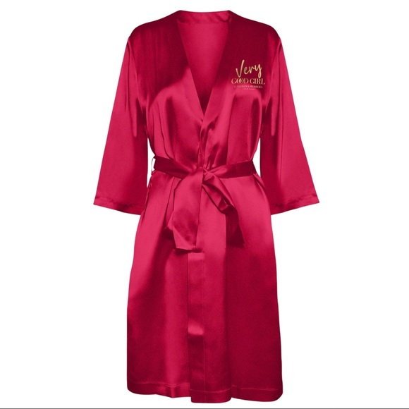 NWT Carolina Herrera red satin robe - Picture 2 of 9